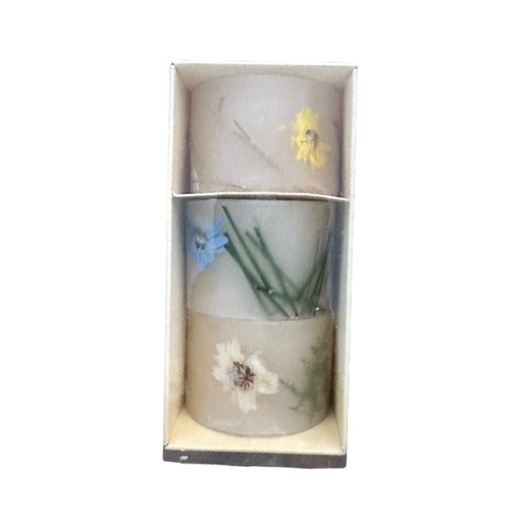 Eddie Bauer Home Set of 3 Floral Botanical Candles 2.25x2” 18 Hour Burn NIP - Picture 8 of 8